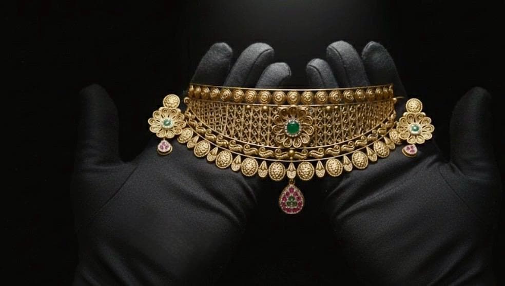 Antique Gold Bridal Choker